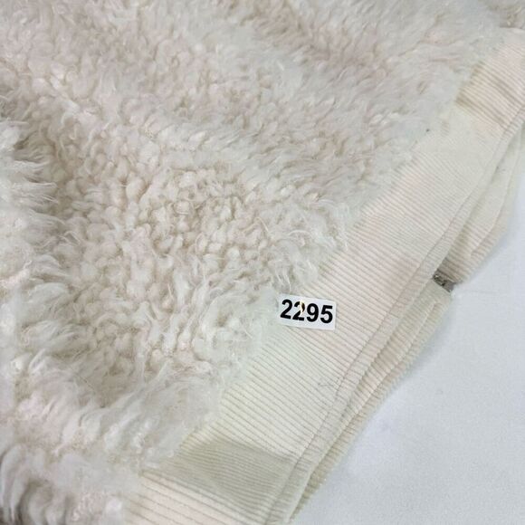 BCBGeneration Jacket Womens XL Faux Fur Sherpa White Cream Outerwear Full Zip - Picture 8 of 10